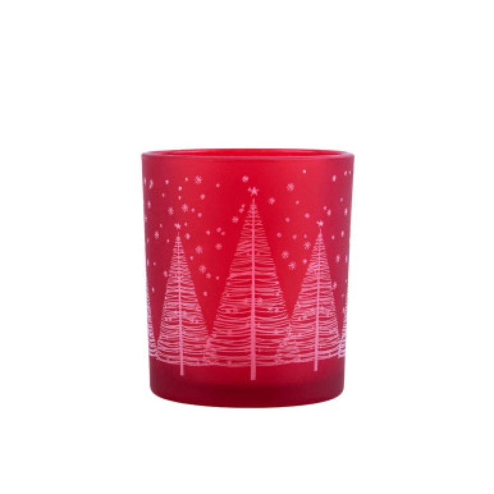 Christmas Luminaries Christmas Candle Holder Red